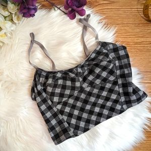Free People Grey Gingham Bralette